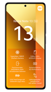 Xiaomi Redmi Note 13 128GB 5G schwarz/blau DS